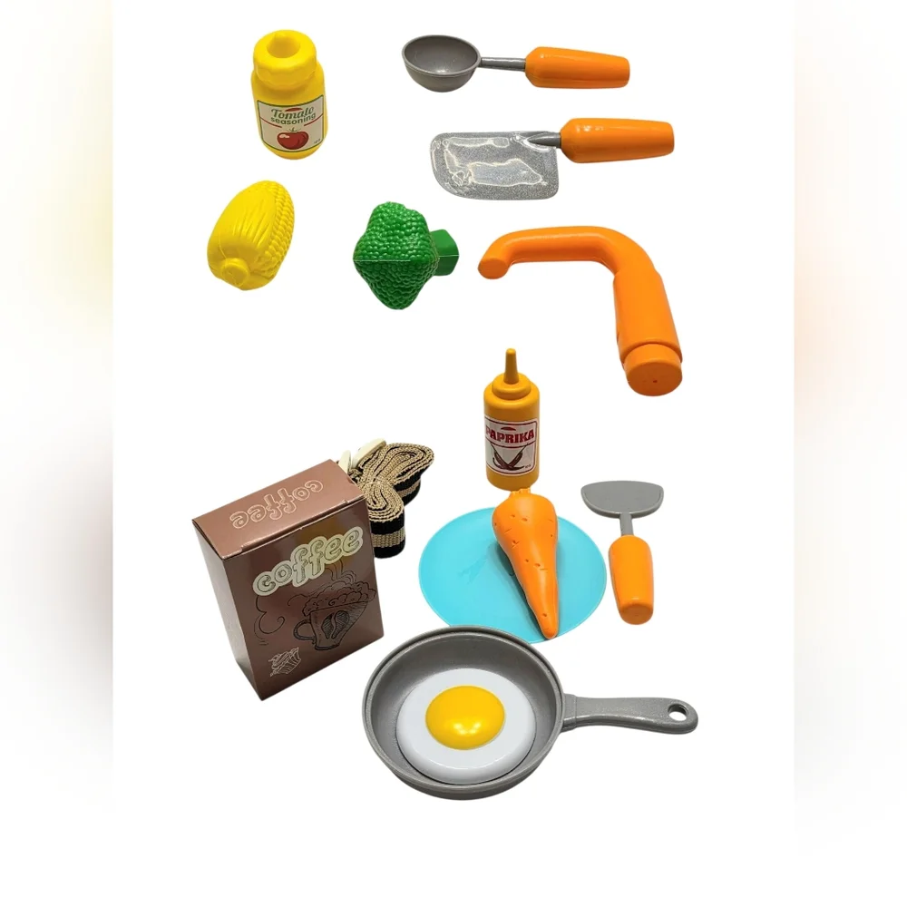 3-in-1 Kids Chef Kitchen Playset Backpack & Toddler Pretend Cooking Food Kit